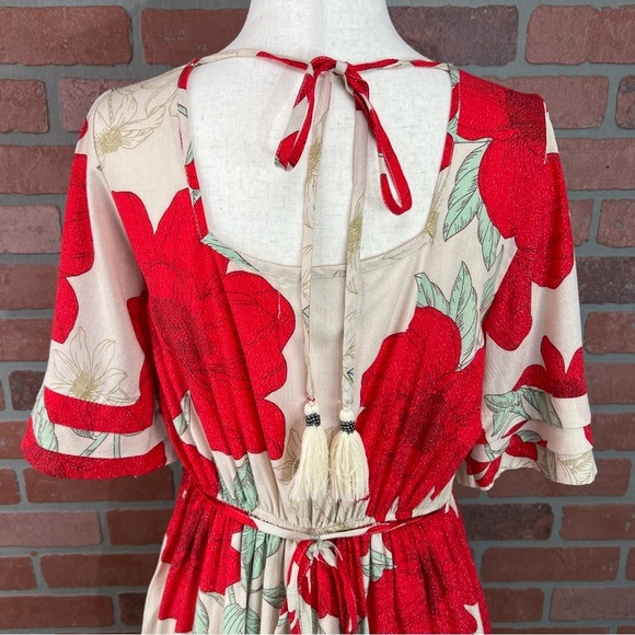 Red Floral Babydoll Dress | BOG Collective | XS - Picture 12 of 14